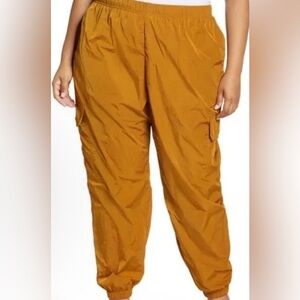 Good American Essential Nylon Cargo Pants –Size 4 (fits XL) Metallic Bronze NWOT